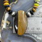 Carolyn Pollack Multi-Gemstone Rondelles Beads w/Large Oval Tiger's Eye Necklace