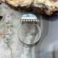 Sterling Silver Southwestern Style Larimar Decorated Bar Ring Size 6.5 For Women