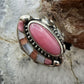 Carolyn Pollack Southwestern Style Sterling Silver Inlay Rhodonite & MOP Ring For Women
