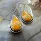 Native American Sterling Silver Teardrop Bumblebee Jasper Dangle Earrings For Women