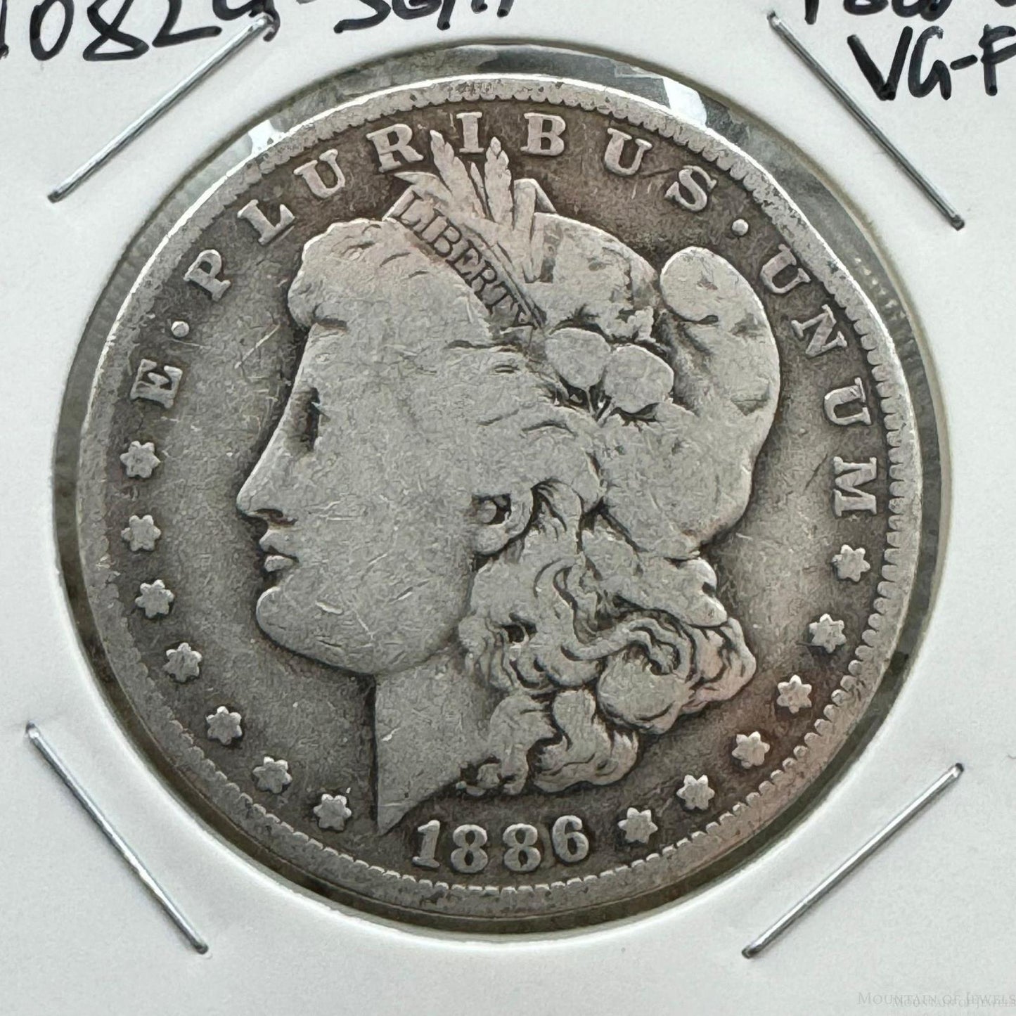 1886-O US 90% Morgan Silver Dollar VG-F #10824-3GH