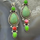 Sterling Silver Southwestern Style Multistone Dangle Earrings For Women #3
