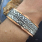 Wylie Secatero Navajo Sterling Silver & Copper Stamped Bracelet For Women