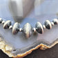 Sterling Silver Southwestern Style 2-12mm Navajo Pearl Bead 18"- 20" Necklace #2