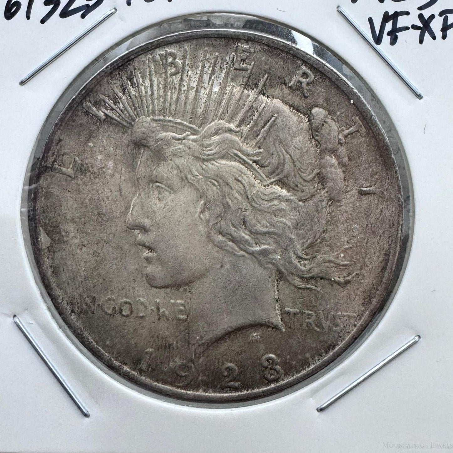 1923 US 90% Peace Silver Dollar VF-XF #61325-1OX