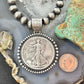 Genuine 90% Silver 1941 US Walking Liberty Half Dollar Decorated Unisex Pendant