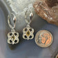 Carolyn Pollack Sterling Silver Faceted Citrine Floral Dangle Earrings For Women