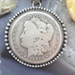 Genuine 90% Silver 1891 US Morgan Dollar Decorated Unisex Pendant