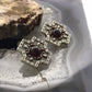 Carolyn Pollack Sterling Silver & Copper Round Garnet Cross Clip-On Earrings For Women