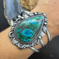 Sterling Silver Southwestern Style Teardrop Azurite Malachite Bracelet For Women