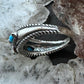 Carolyn Pollack Sterling Silver 2 Sleeping Beauty Turquoise & 1 Opal Ring For Women