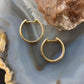 14K Two Tone Gold Diamonds Hugs Hoop Earrings For Women