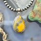 Sterling Silver Southwestern Style Teardrop Yellow Jasper Pendant For Women #2