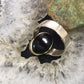 Christin Wolf Vintage Sterling Silver Turquoise & Onyx Reversible Ring Size 8.5 For Women