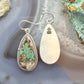 Sterling Silver Southwestern Style Teardrop Royston Turquoise Dangle Earrings For Women