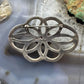 Vintage Nellie Tso Native American Silver Turquoise Sand Cast Brooch For Women