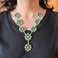 Sterling Silver Southwestern Style Mohave Turquoise 8 Cluster 19" Necklace For Women