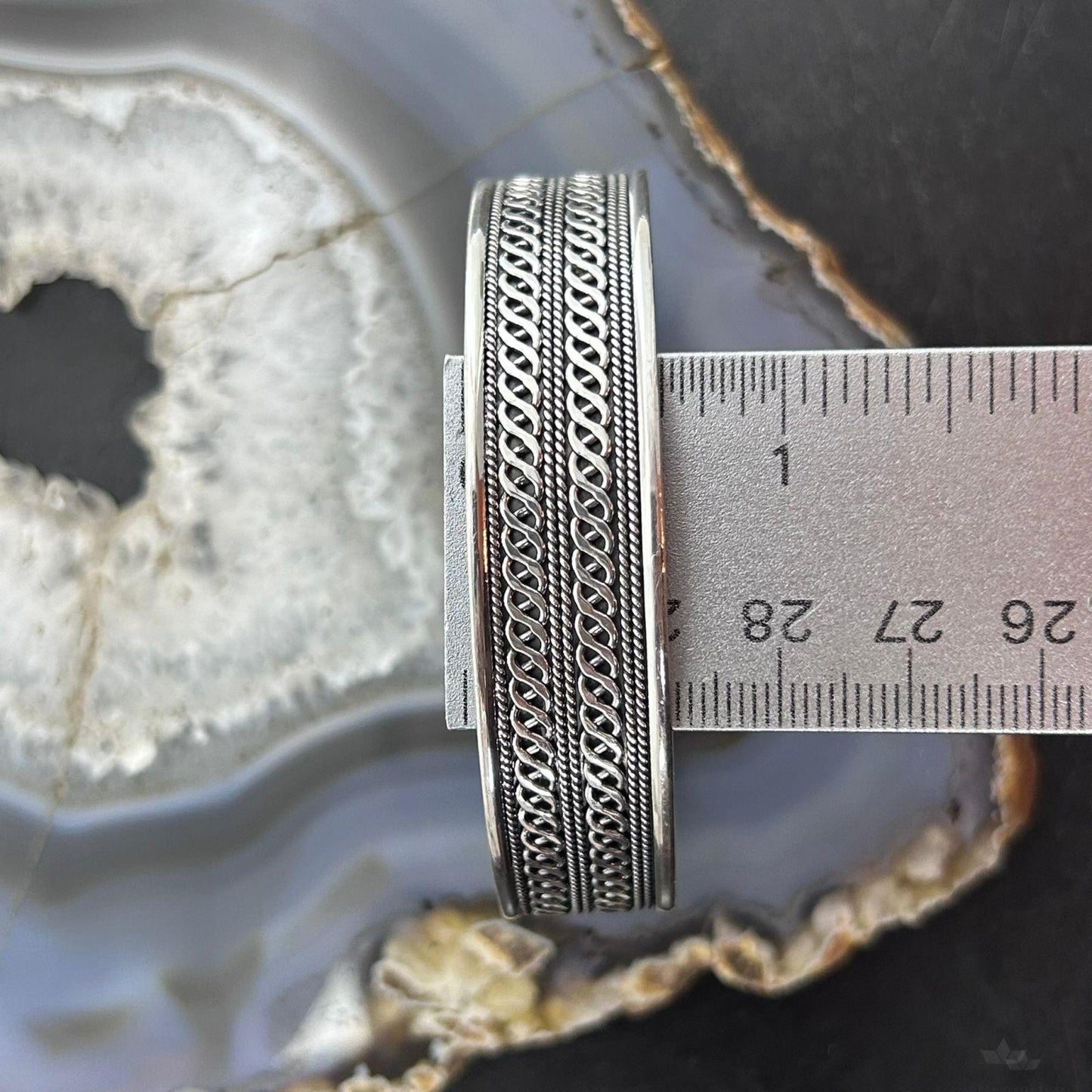 Sterling Silver Flexible & Adjustable Woven RopeFashion Bracelet For Women