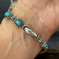 Carolyn Pollack Sterling Silver 9 Oval Turquoise Link Bracelet For Women
