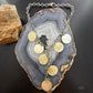 Carolyn Pollack Sterling Silver MOP Disc,Peridot Twisted Link Chain 20" Necklace