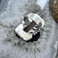 Sterling Silver Southwestern Style Moroccan Seam Agate Bar Ring Size 6 For Women