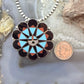 Delwin Gasper Zuni Sterling Silver Multistone Inlay Sunface Pendant/Brooch For Women