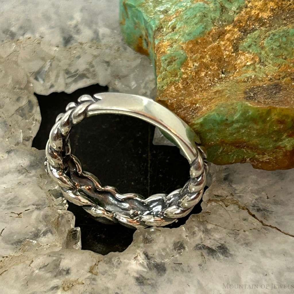 Carolyn Pollack Sterling Silver Decorated Flower Concho Ring Size 9 For Women