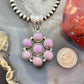 Native American Sterling Silver Phosphosiderite Decorated Cluster Pendant For Women