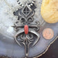 Floyd Parkhurst Native American Sterling Silver Coral Tufa Cast Unisex Pendant