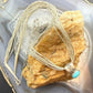 Vintage Liquid Silver 10 Strands w/Pendant Bear & Turquoise Necklace For Women