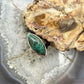 Sterling Silver Southwestern Style Marquise Malachite Ring Size 8 For Women