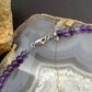 Sterling Silver 6mm Amethyst Beaded 18" Necklace For Women