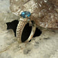 Carolyn Pollack Sterling Silver Faceted Blue Topaz Decorated Ring Size 7 For Women