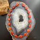 Carolyn Pollack Sterling Silver Oval Coral Beads 17"-20" Necklace For Women
