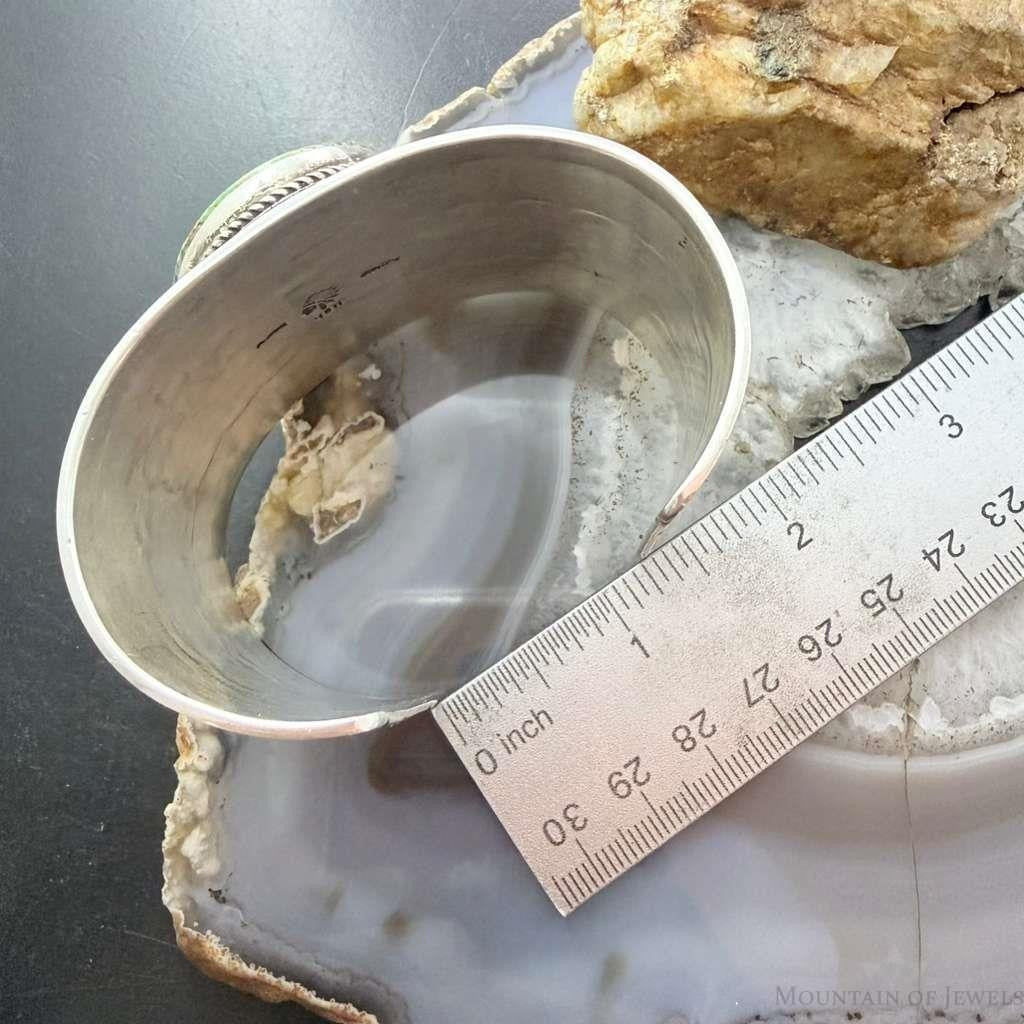 Albert Jake Navajo Native American Sterling Silver High Grade Turquoise Unisex Bracelet