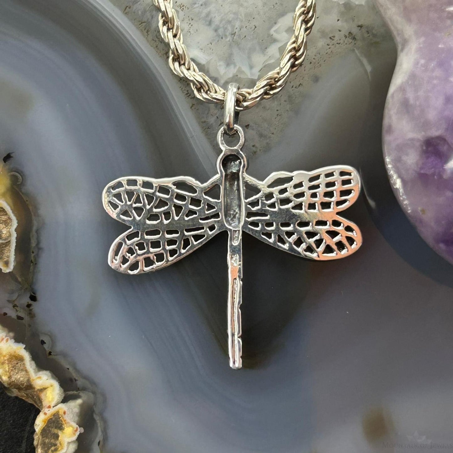 Sterling Silver Fashion Dragonfly Pendant