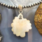 Sterling Silver Southwestern Style Turquoise w/Flower Decorated Pendant For Women
