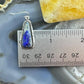 Native American Sterling Silver Triangle Denim Lapis Dangle Earrings For Women