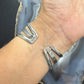 Sterling Silver Southwestern Style Large Oval Variscite Bracelet For Women