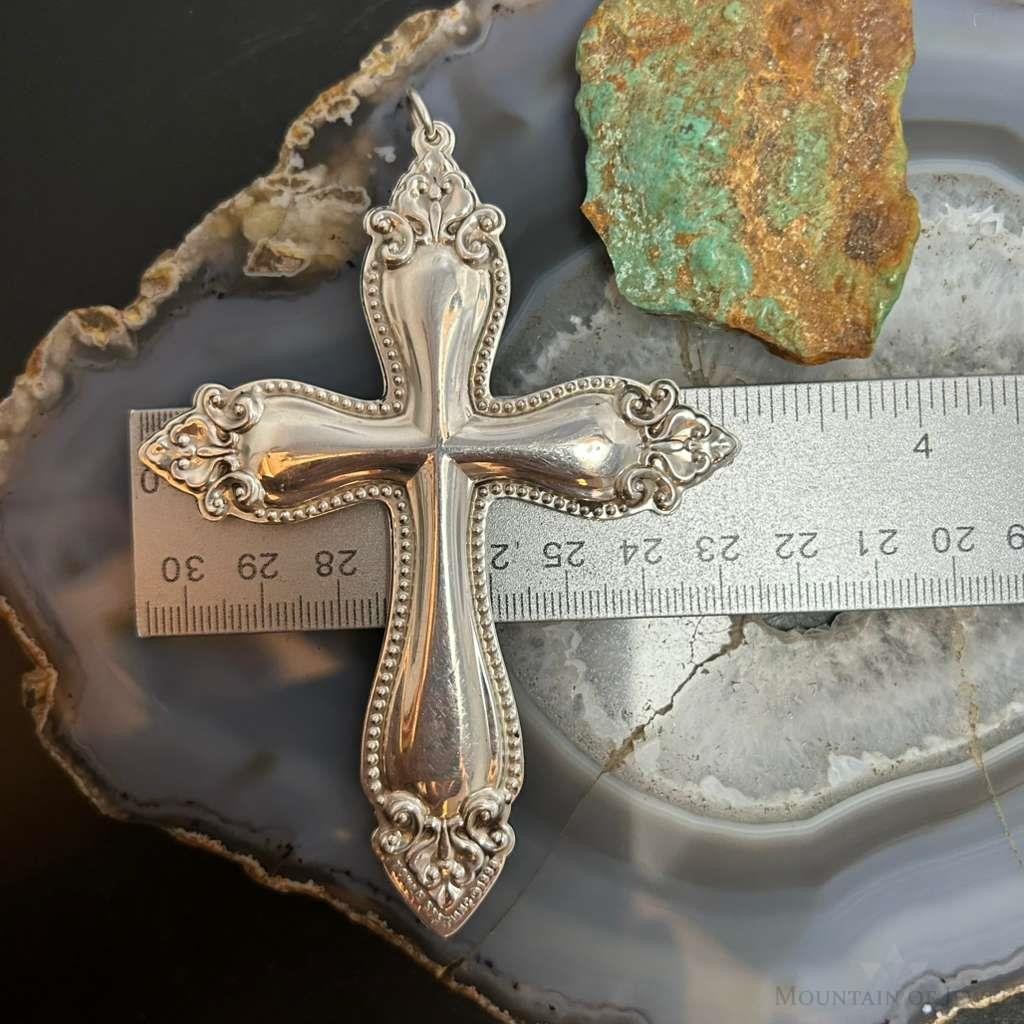 1998 Vintage Towle Sterling Silver Religious Cross Christmas Ornament