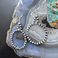 Navajo Pearl Bead 4 mm Sterling Silver Hoop Dangle Earrings For Women