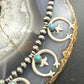 Sterling Southwestern Style 6 Small Naja & Large Naja Squash Blossom Necklace