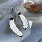 Anthony Gatewood Sterling Silver & Malachite Bead Feather Dangle Earrings For Women