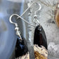 Sterling Silver Elongated Oval Plum Root Jasper Slab Dangle Earrings For Women #230