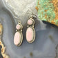 Sterling Silver Southwestern Style Pink Conch Dangle Earrings For Women