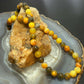 Sterling Silver 8mm Round Yellow Jasper 16" Necklace For Women