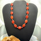 Carolyn Pollack Sterling Silver Oval Coral Beads 17"-20" Necklace For Women