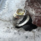 Carolyn Pollack Sterling Silver Faceted Round Yellow Topaz Ring Size 7 For Women