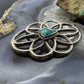 Vintage Nellie Tso Native American Silver Turquoise Sand Cast Brooch For Women