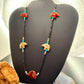 Shube Dakota West Fetish Bear Onyx & Turquoise Beads 24"-27" Necklace For Women